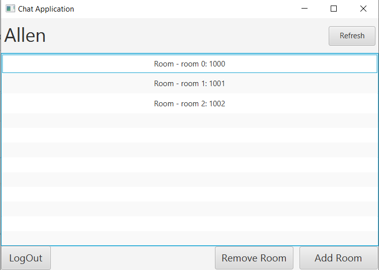 screenshot of Chat application